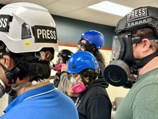 Safety gear for reporters and photographers